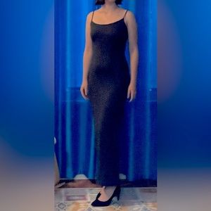 This dress if a grey slip dress from Allen Schwartz.